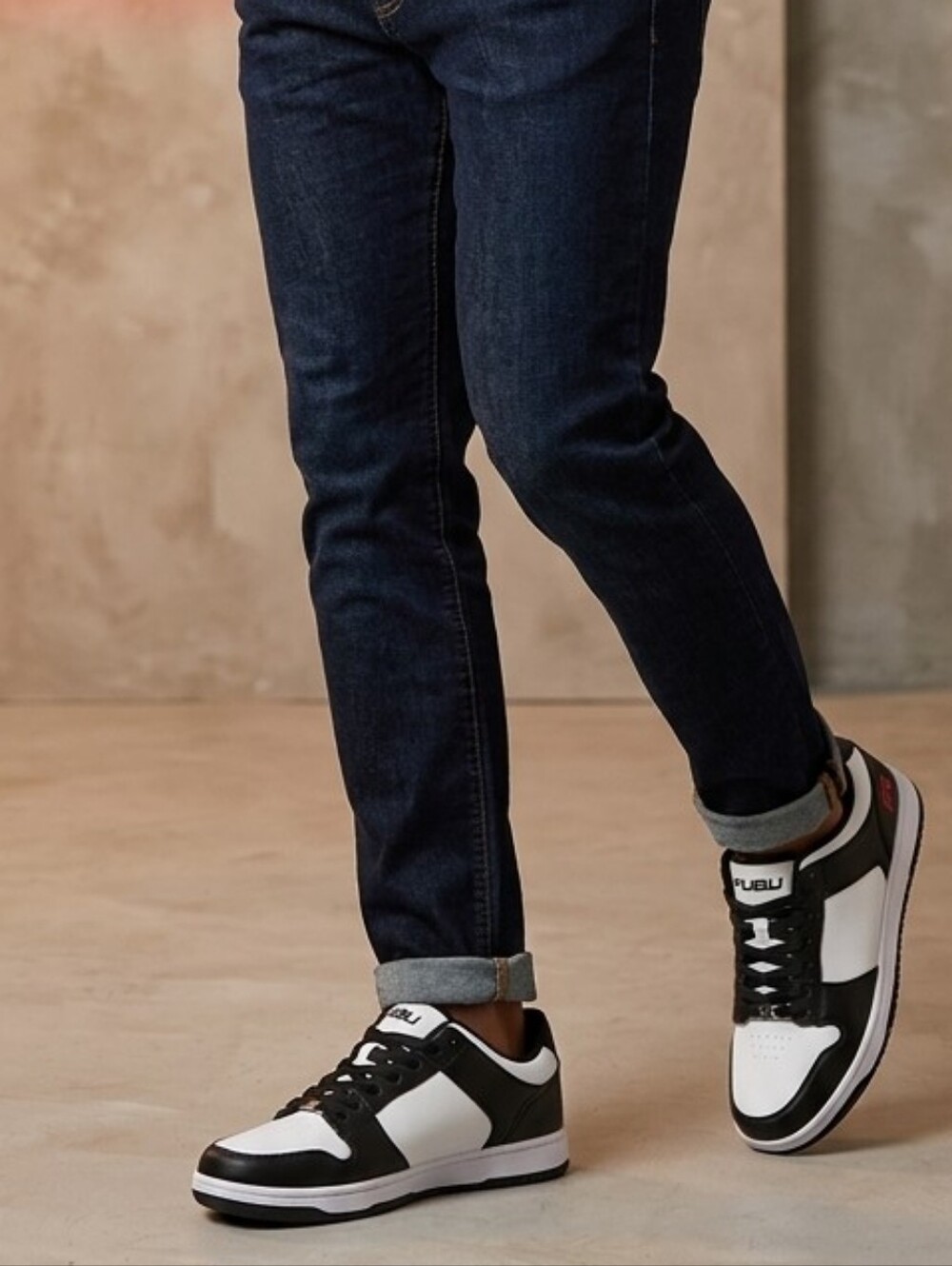 FUBU Men’s Black & White Low-Top Sneakers